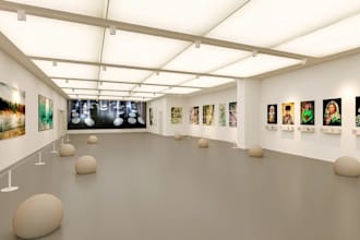 renovation 3d exterior museum,public space,art gallery,showroom,exhibition hall