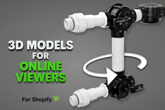 create 3d models for shopify stores, ar and VR platforms