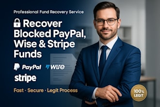 recover and release your blocked paypal, wise, or stripe funds fast