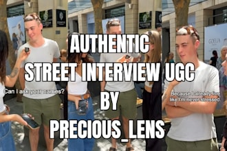film ugc ads for multiple actors, street interviews, podcasts for brands and app
