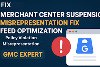 fix merchant center suspension policy violation  product feed disapproval