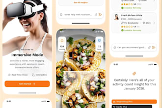 develop ai nutrition app, diet app, fitness app, meal planning app, calorie app