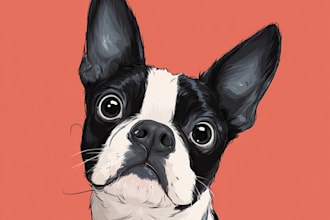 draw pet portrait into cartoon disney