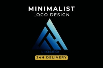 design a minimalist modern logo design for your business with 24h delivery