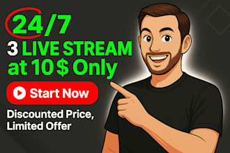 247 live stream youtube pre recorded video