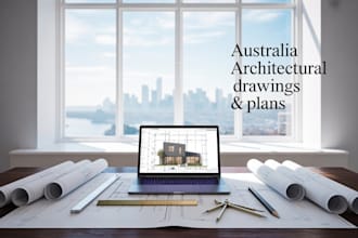 provide australia architectural drawings and stamp for your project