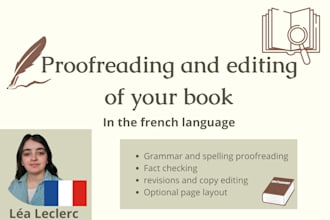 proofread your book and story in french