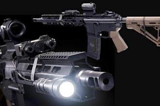 model 3d weapon, 3d gun model, 3d sword, 3d props model, 3d game asset, printing