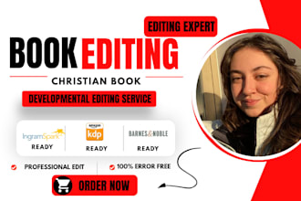 be your christian book editor and proofreader, ebook editor, book proofreading