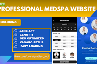 build and rebuild medical spa website jane app booking appointment