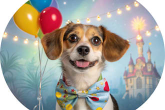 create a unique disney pet portrait