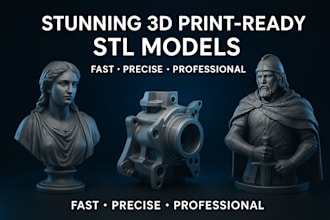 design stunning 3d print ready stl models