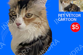 made vector art dogs and cats