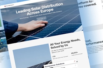 design solar website landing page solar installation site