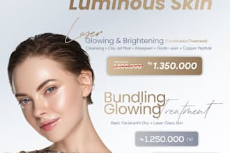 design aesthetic skincare and clinic brochures