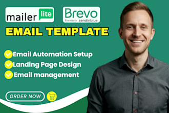 setup mailerlite and brevo email newsletter, automation, and landing page