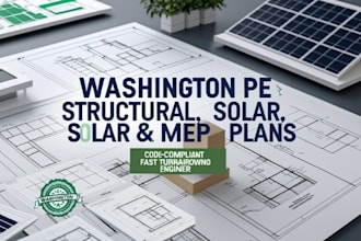 provide washington pe stamp for structural solar and mep permit plans