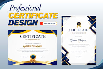 design modern award, certificate or diploma