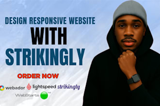 design a responsive website with webador, lightspeed, strikingly or webstart