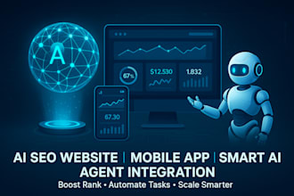 build ai SEO websites, mobile apps, ai agents with ai integration for business