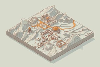 create 2d isometric illustration or map