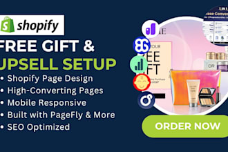 setup shopify free gift upsell bogos qikify koala monk upsellio moon easygift