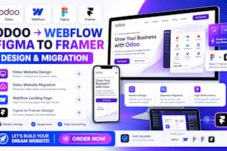 migrate odoo erp crm website design webflow landing page figma to framer design