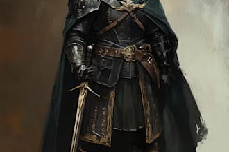 do fantasy dnd character illustration