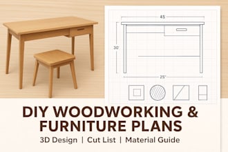 design DIY woodworking and furniture plans for home and office
