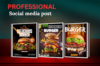 create editable canva templates and instagram post design for an attractive food