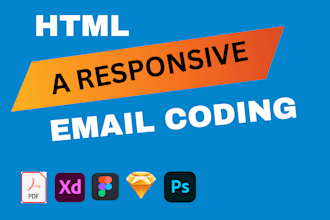 code your PSD, figma, PDF or png into responsive HTML emai