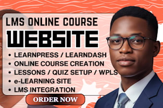 wordpress elearning lms website online course system with learnpress learndash