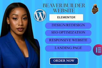 design wordpress website elementor pro beaver builder website