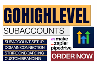 setup gohighlevel crm subaccounts domains dns twilio mailgun stripe onboarding