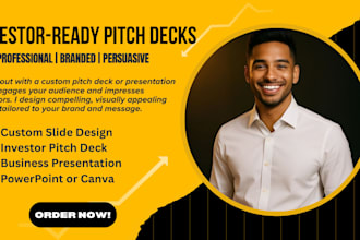design a professional investor pitch deck or business presentation