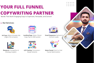 write high converting ad copy for meta, google ads and sales funnel landing page