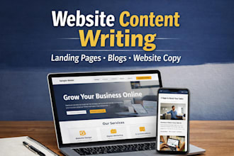 write website content including landing pages and blogs