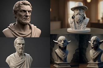 sculpt 3d miniatures action figures 3d character modelling statue 3d printing