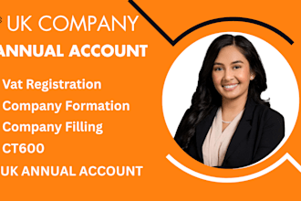 handle UK company annunal accounts, corporation tax, UK vat returns