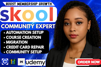 skool community set up credit repair online community skool community manager