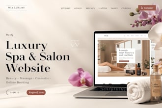 wix luxury spa salon website beauty massage cosmetic website and online ordering