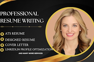 l write and design an ats optimized resume, cover letter, linkedin  usajobs