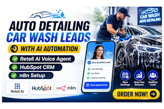 generate auto detailing leads build with ai automation, retell ai call agent