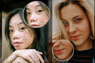 remove a pimple, scratch or blemish from a portrait