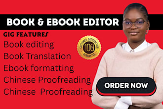 do chinese proofreading and editing  japanese manuscript, book formatting