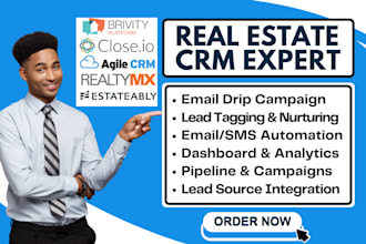 setup close io agile crm realtymx brivity crm estateably real estate automation