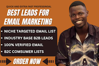 build niche targeted email list and b2b leads for email marketing