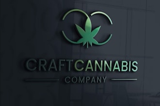 expertly create,cannabis, weed,marijuana hemp and cbd logo