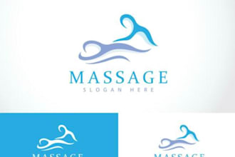 design massage therapy, skincare, spa, life coach, physical, sports logo