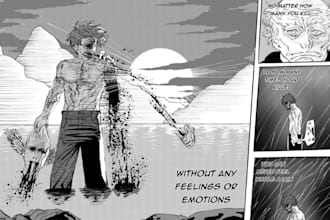 draw anime manga comic page, manga art, comic illustration as your manga artist